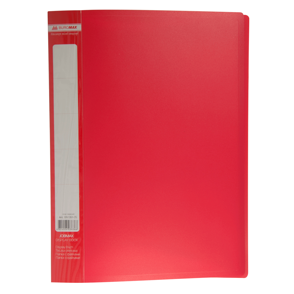 Папка з файлами Buromax Jobmax 30 sheets A4, red (BM.3611-05) - изображение 1