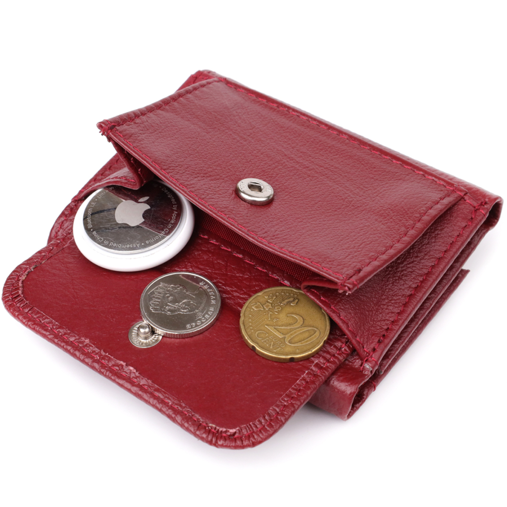 Гаманець ST Leather З натуральної шкіри Бордовий (23082) - зображення 8