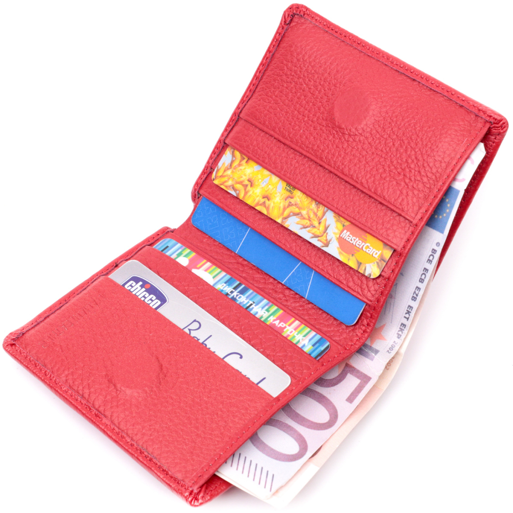 Гаманець ST Leather З натуральної шкіри Червоний (19465) - зображення 5