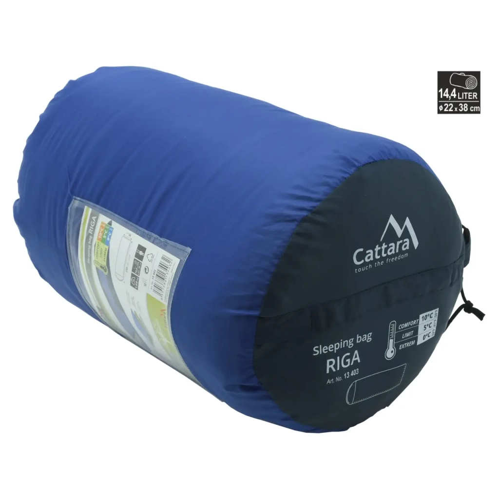 Спальний мішок Cattara Riga Синій 0-10C Правий (13403) - зображення 4