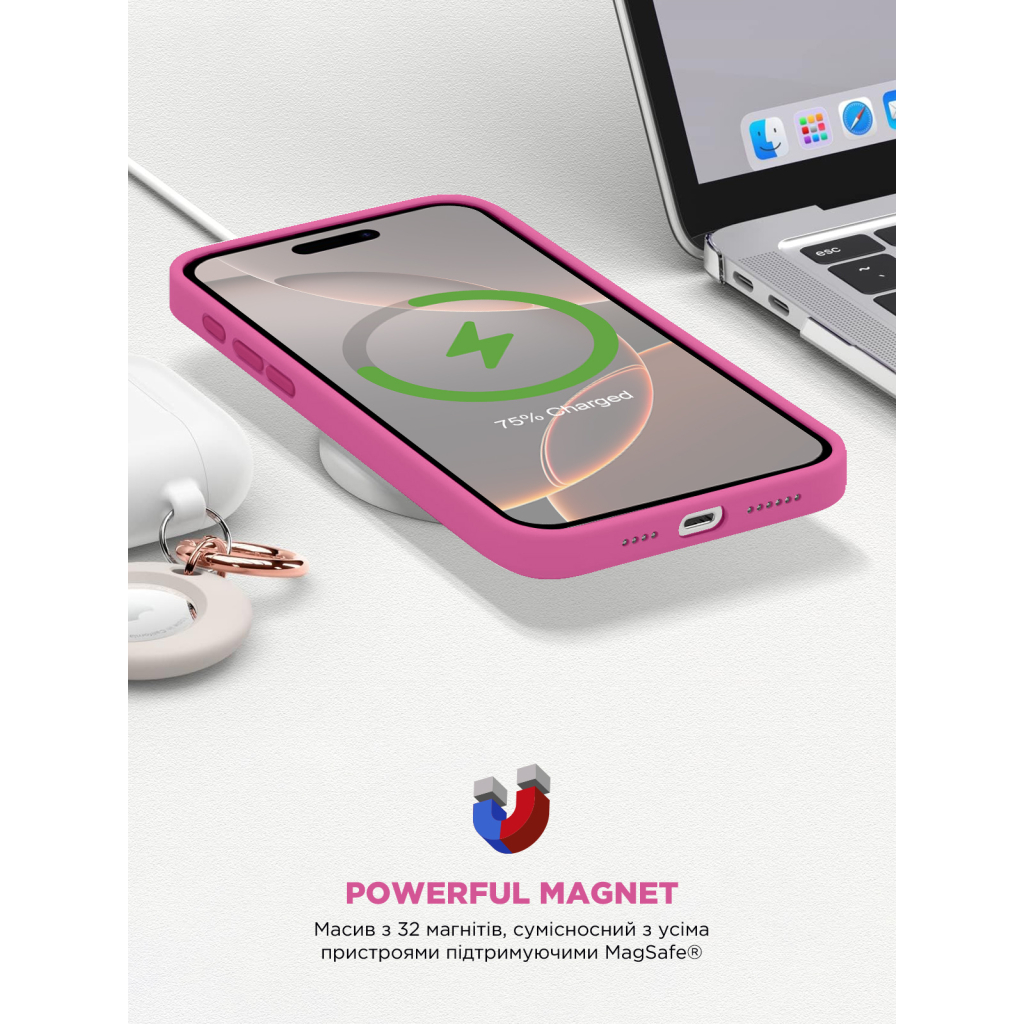 Чохол до мобільного телефона Armorstandart ICON2 MagSafe Apple iPhone 16 Pro Fuchsia (ARM81319) - зображення 9