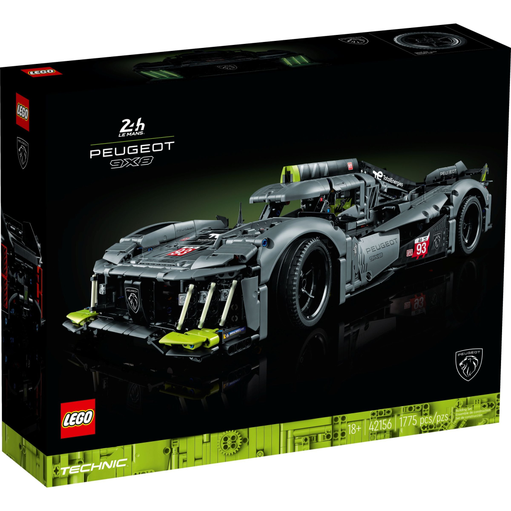 Конструктор LEGO Technic Peugeot 9X8 24H Le Mans Hybrid Hypercar 1775 деталей (42156) - зображення 1