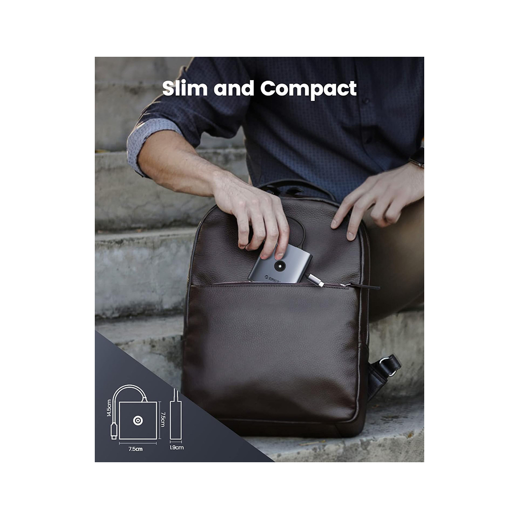 Концентратор Orico USB-C to 5-in-1 Docking Station 5Gbps (CA914227) - зображення 4