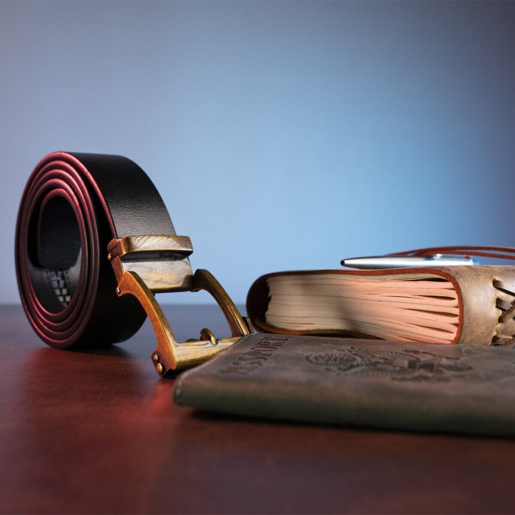 Ремінь Vintage З натуральної шкіри з ретро латунною пряжкою Чорний (20215) - зображення 7