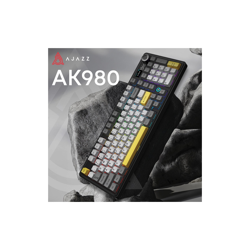Клавіатура Ajazz AK980 Clear Sky Switch RGB Wireless/Bluetooth/USB Black (AK980-CS-BGY) - зображення 3