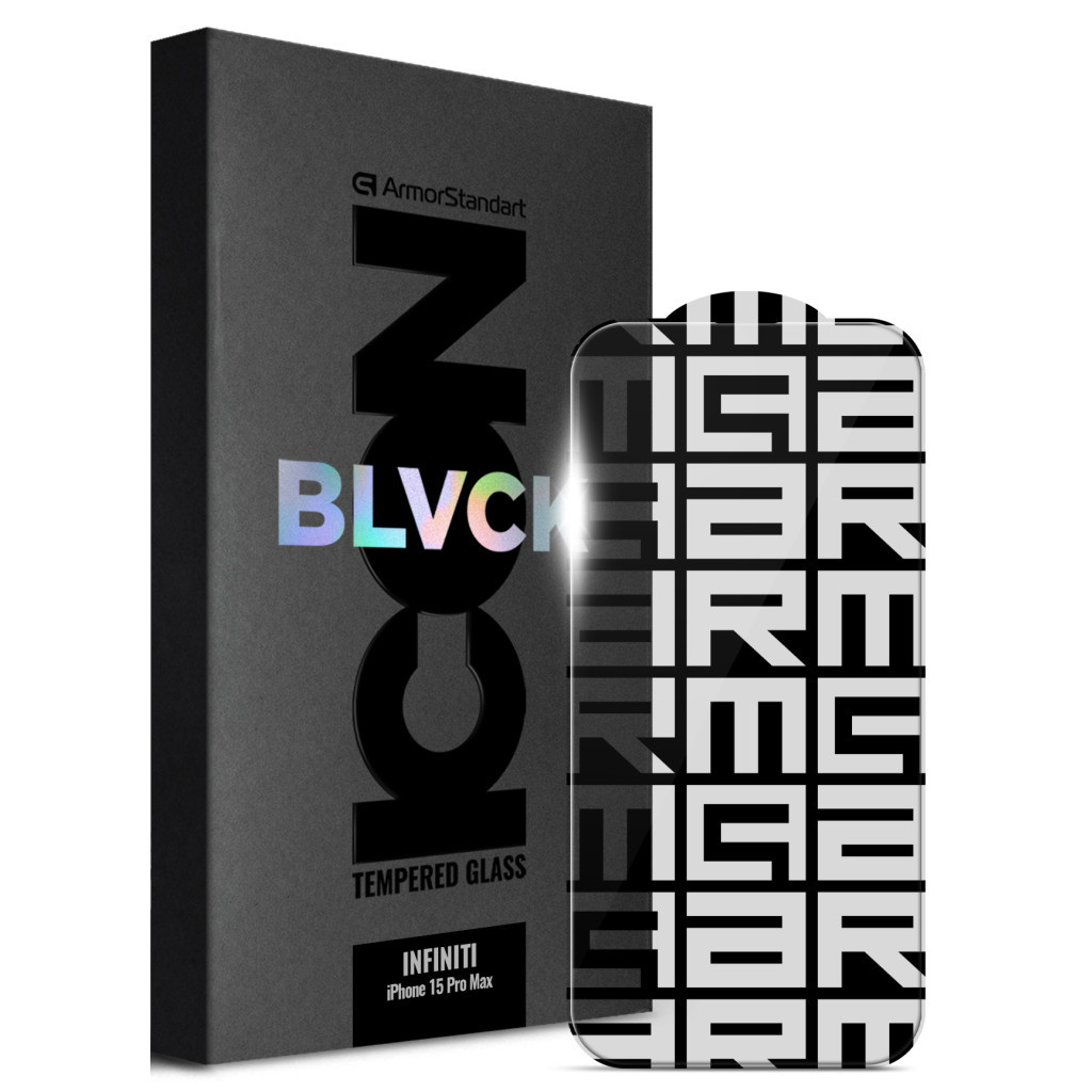 Скло захисне Armorstandart Infinity Black Icon 2.75D Apple iPhone 15 Pro Max (ARM73957) - зображення 1