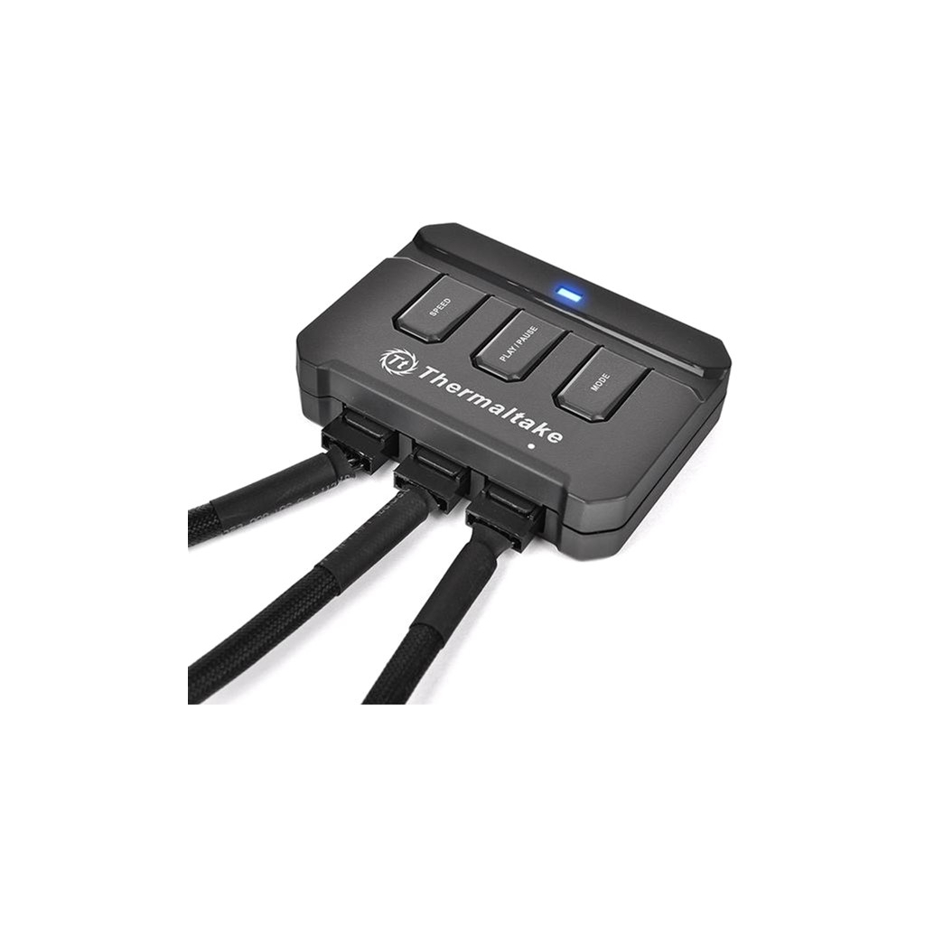 Кулер до корпусу ThermalTake Riing 12 LED RGB 256 Colors Fan (комплект из 3-х) (CL-F042-PL12SW-B) - зображення 4