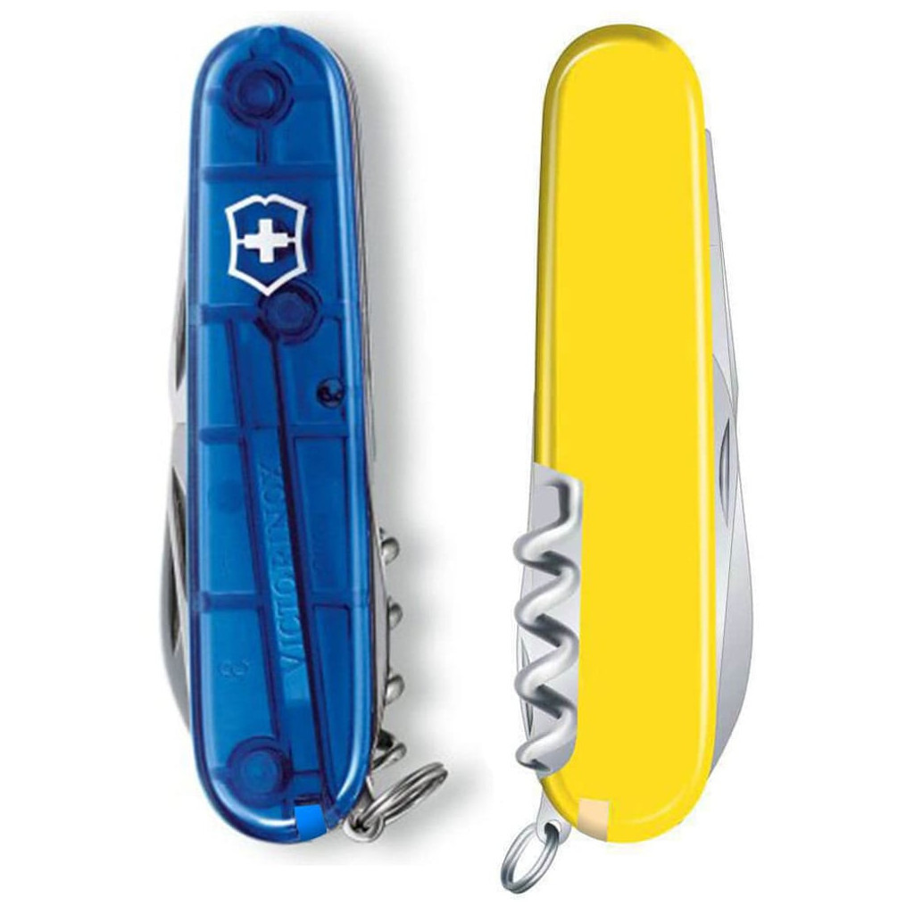 Ніж Victorinox Spartan Ukraine 91 мм Синьо-прозорий/Жовтий (1.3603.T2.8) - зображення 6