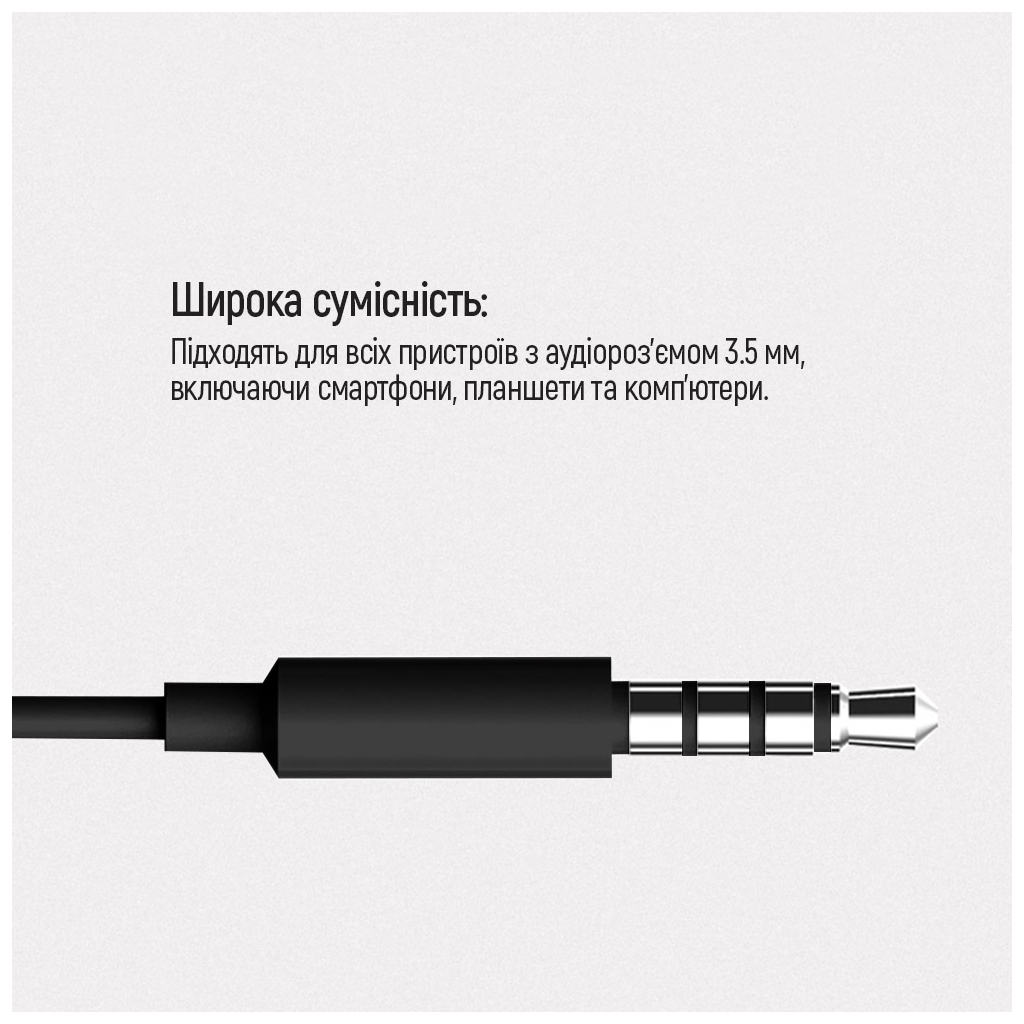 Навушники ColorWay 3.5 mm Wired Earphone Sound Wave Black (CW-WD04BK) - зображення 7