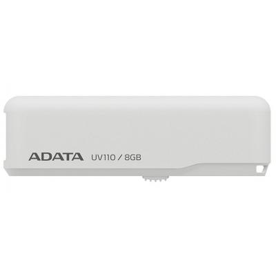 USB флеш накопичувач ADATA 8GB DashDrive UV110 White USB 2.0 (AUV110-8G-RWH) - зображення 1