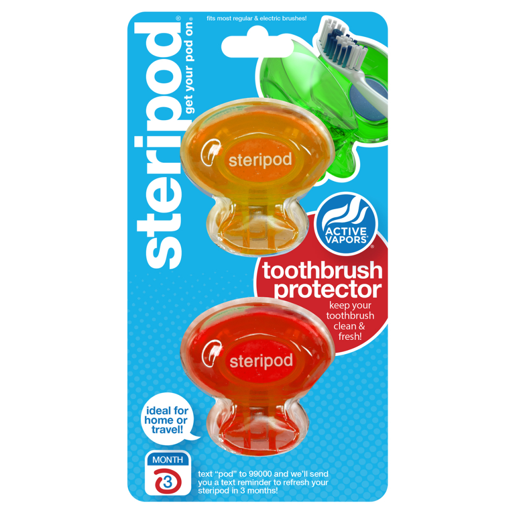 Футляр для зубної щітки Steripod мандаринова мрія + вулкановий червоний 2 шт. (2100000032310) - зображення 1