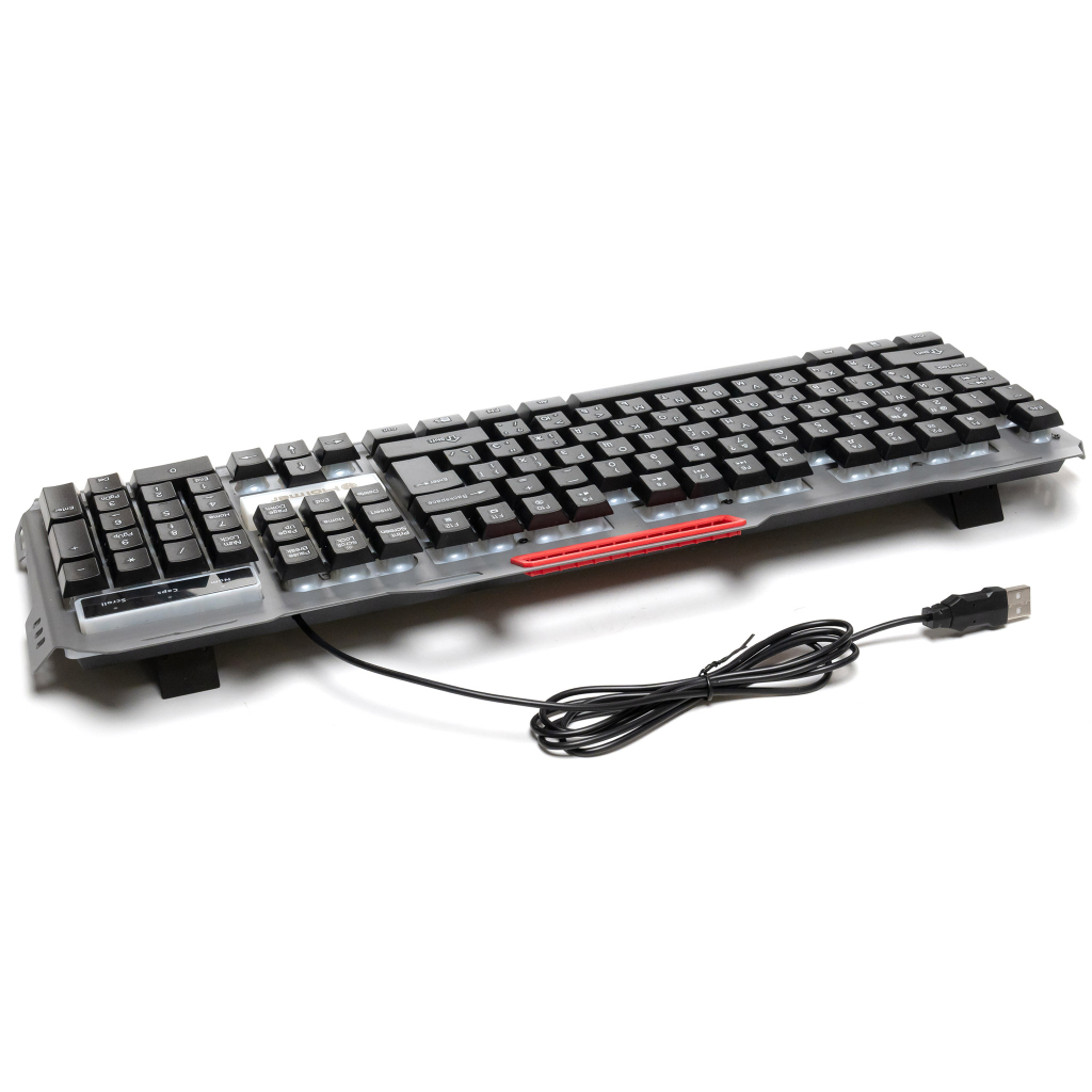 Клавіатура Hölmer K-02GS RGB Backlight USB UA Black (K-02GS) - зображення 5