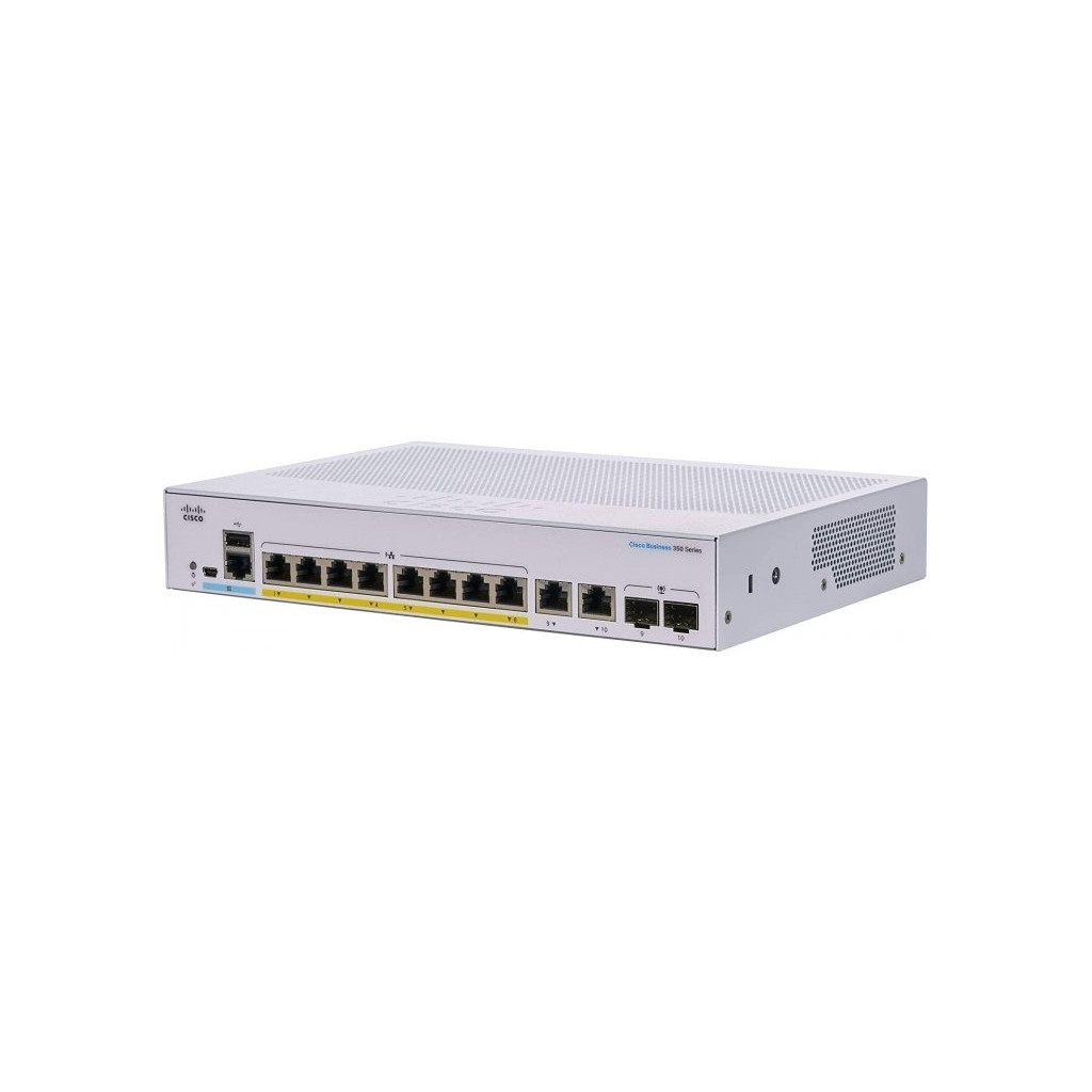 Комутатор мережевий Cisco CBS350-8FP-2G-EU - зображення 2