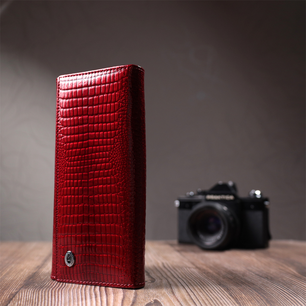 Гаманець ST Leather Шкіряний Червоний (22682) - изображение 10