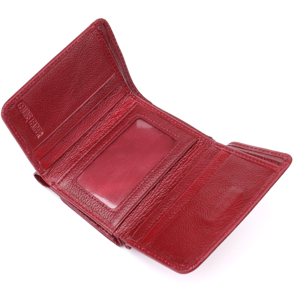 Гаманець ST Leather З натуральної шкіри Бордовий (23073) - зображення 6