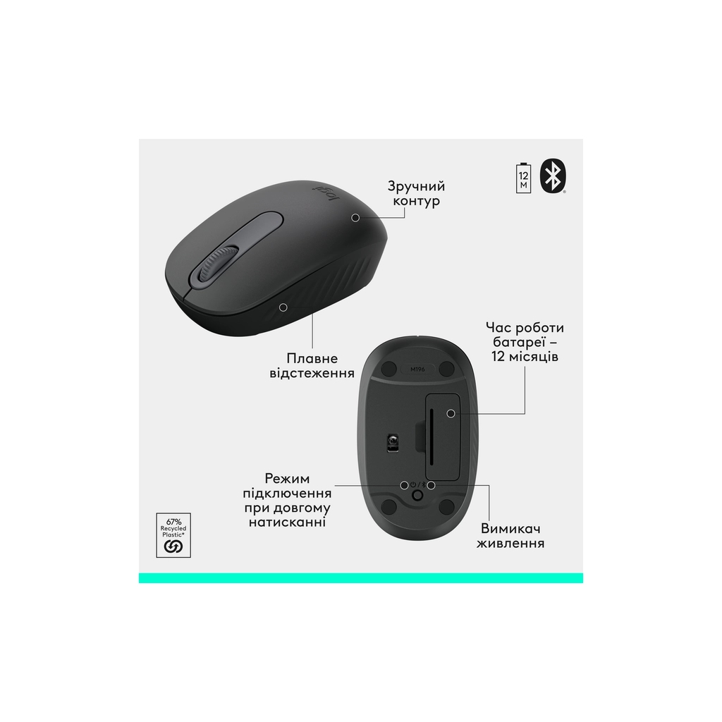 Комплект Logitech MK250 Bluetooth UA Graphite (920-013823) - изображение 7