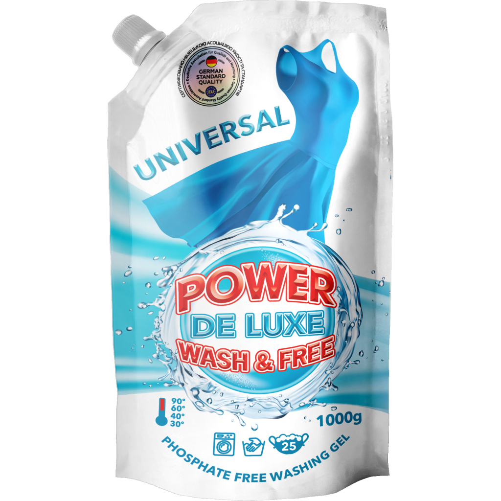Гель для прання Power De Luxe Універсальний 1 кг (4260637720863) - зображення 1