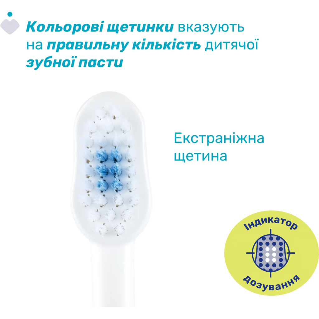 Дитяча зубна щітка Chicco 3-6 років, 2 шт. жовтий/блакитна (8058664174751) (12084.11) - изображение 2