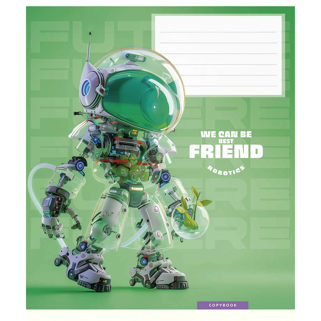 Зошит Школярик We can be best friend 12 аркушів коса лінія (012-3461C) - зображення 2