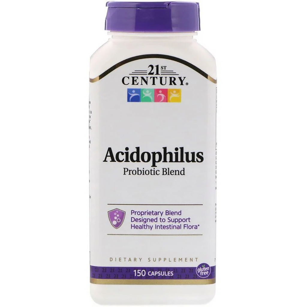 Пробіотики 21st Century Суміш пробіотиків Acidophilus, 150 капсул (CEN-22928) - зображення 1