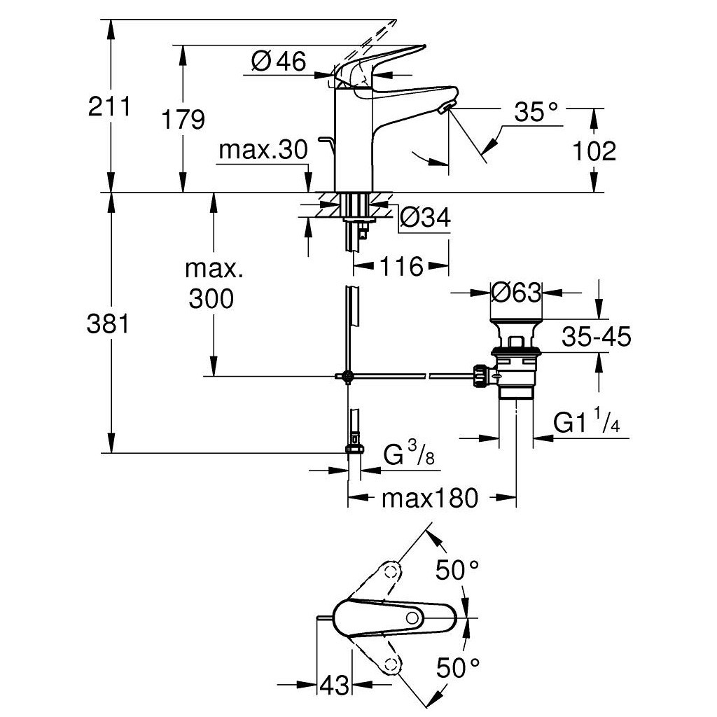Змішувач Grohe M-Size Euroeco (24265001) - зображення 4