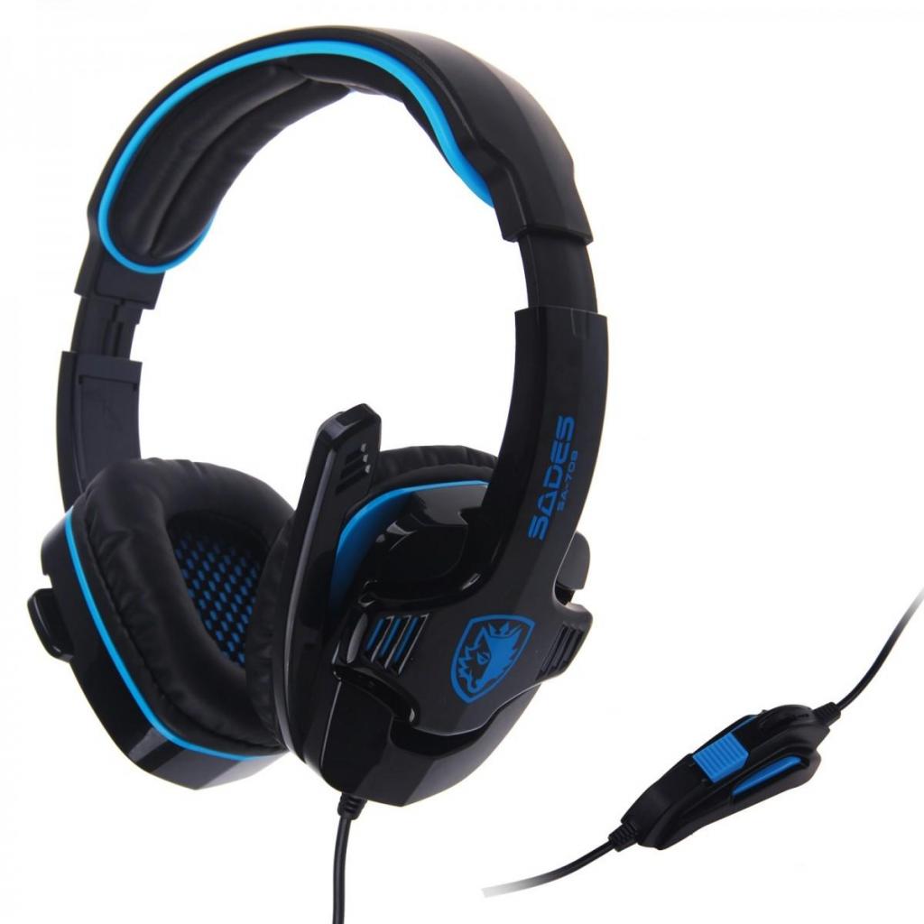 Навушники Sades Gpower Black/Blue (SA708-B-BL) - зображення 2