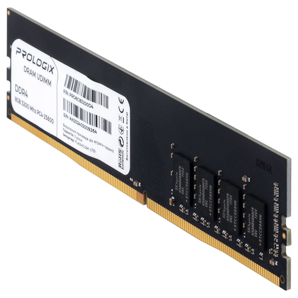 Модуль пам'яті для комп'ютера DDR4 8GB 3200 MHz Prologix (PRO8GB3200D4) - зображення 3
