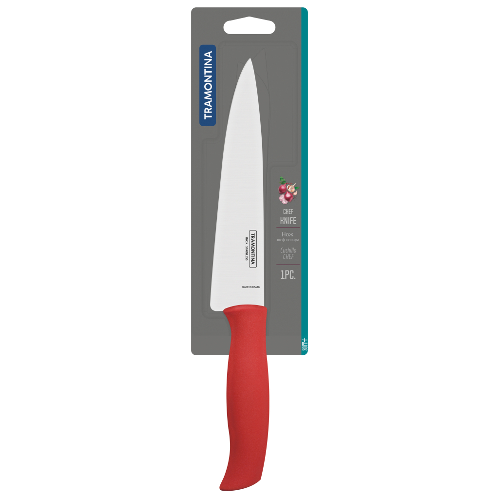 Кухонний ніж Tramontina Soft Plus Red Chef 178 мм (23664/177) - зображення 2