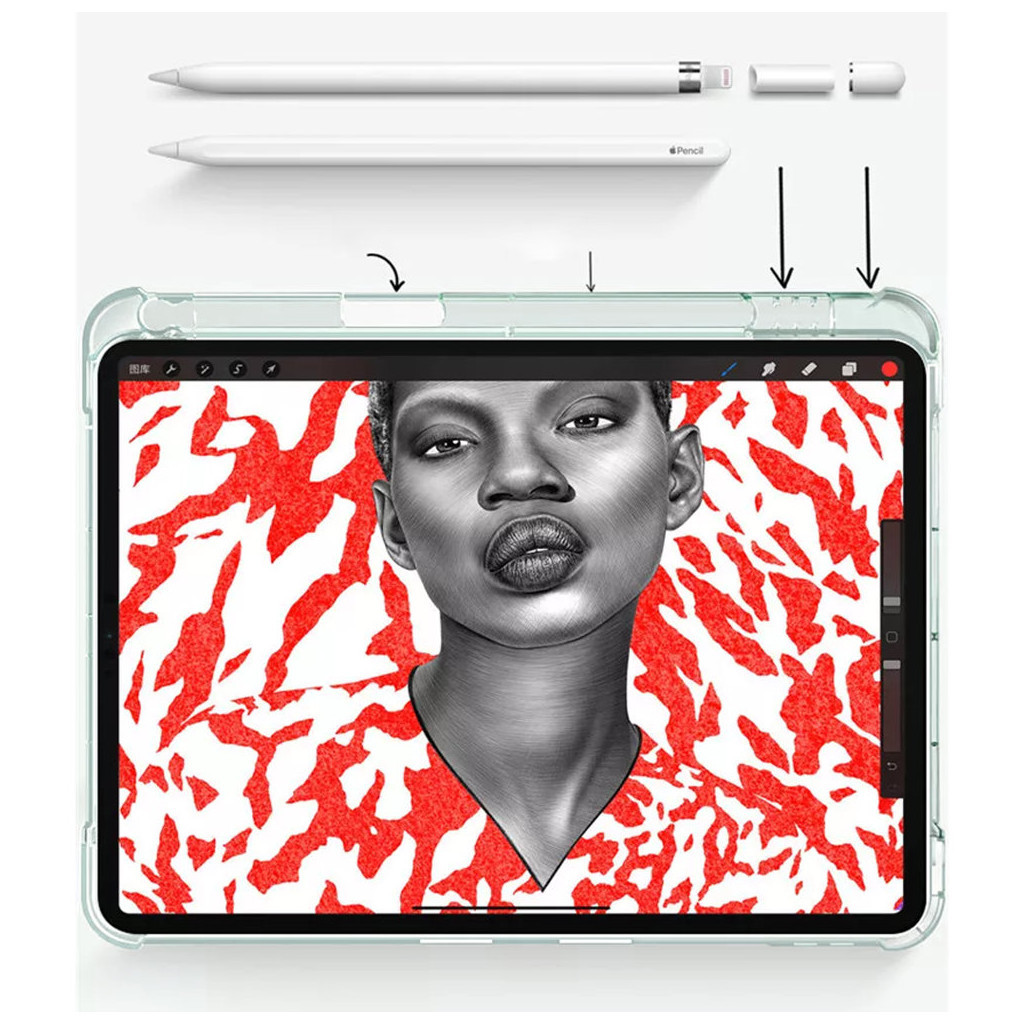 Чохол до планшета BeCover TPU Edge mount Pencil Apple iPad 10.9" 2022 Black (708481) - зображення 4