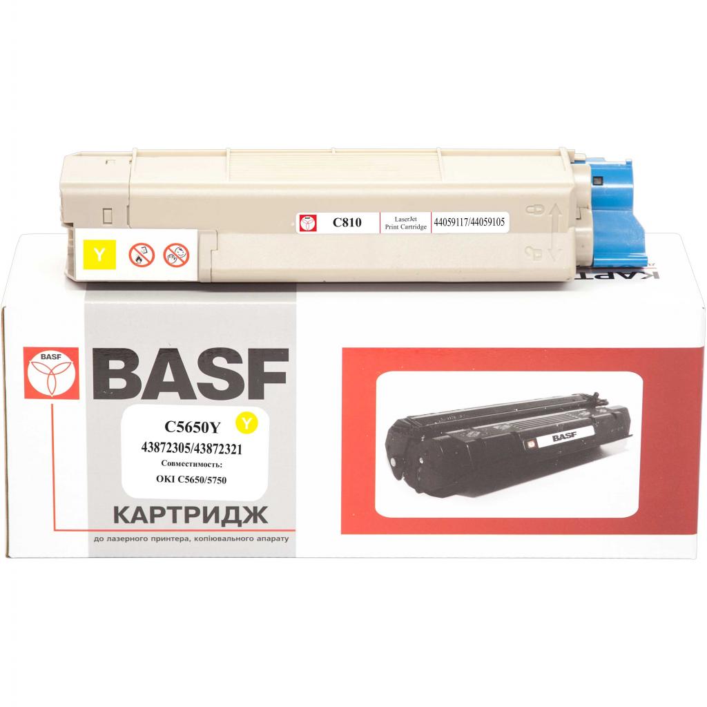 Тонер-картридж BASF OKI C5650/5750 Yellow 43872305/43872321 (KT-C5650Y) - изображение 1