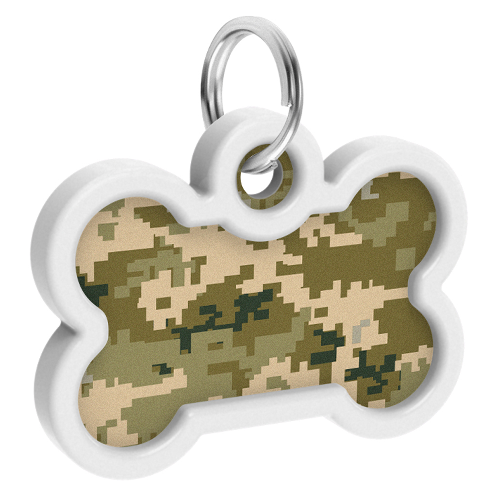 Адресник для тварин WAUDOG Smart ID з QR паспортом "Мілітарі" кістка 40х28 мм (231-4026) - изображение 4