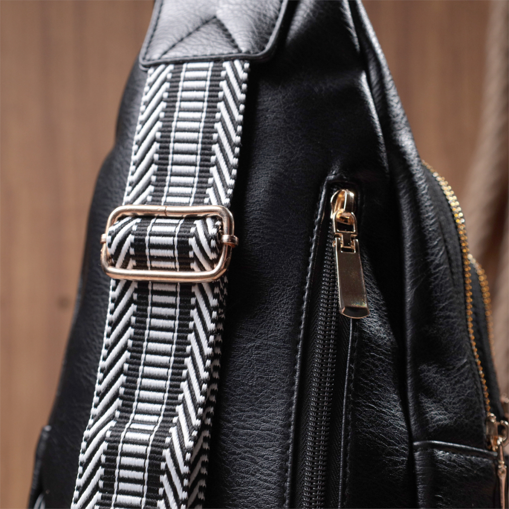 Сумка Vintage Жіноча з однією лямкою через плече з екошкіри Чорна (22759) - зображення 11