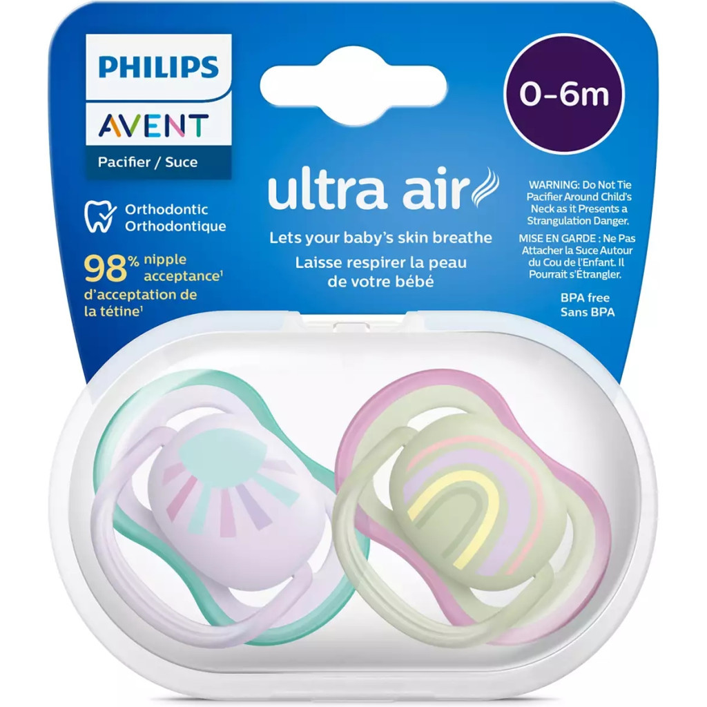 Пустушка Philips AVENT Ultra Air, 0-6 міс. 2 шт (SCF085/59) - зображення 3