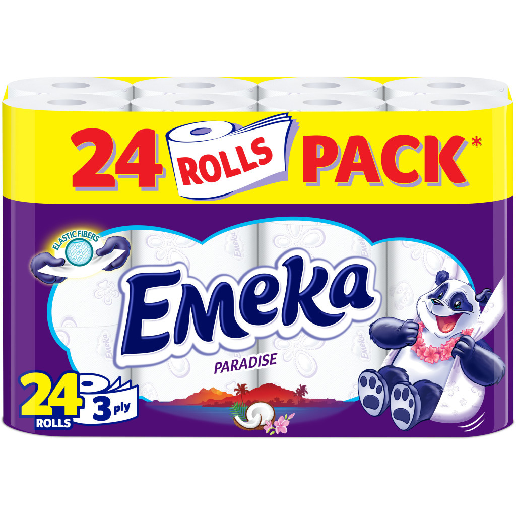 Туалетний папір Emeka Paradise 3 шари 24 рулони (3800024027635) - зображення 1