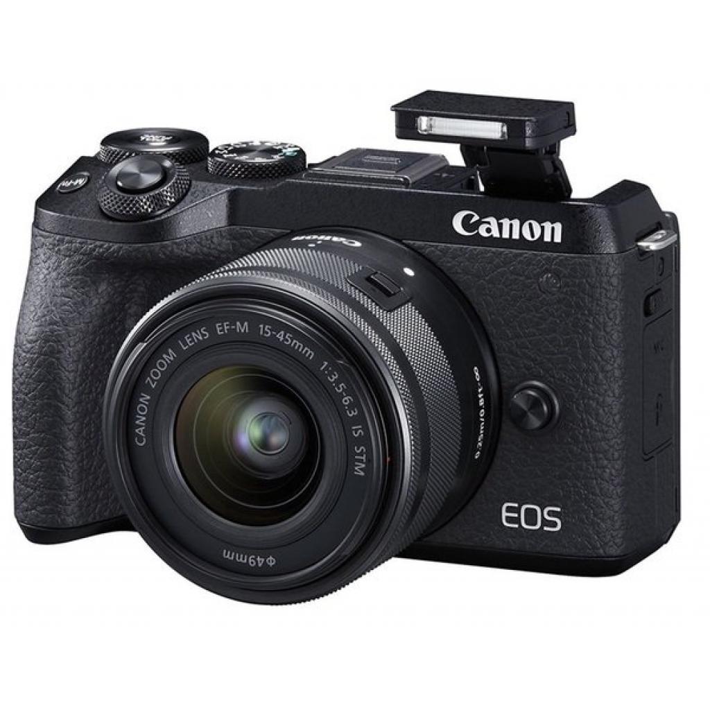 Цифровий фотоапарат Canon EOS M6 Mark II + 15-45 IS STM + EVF Kit Black (3611C053) - зображення 7
