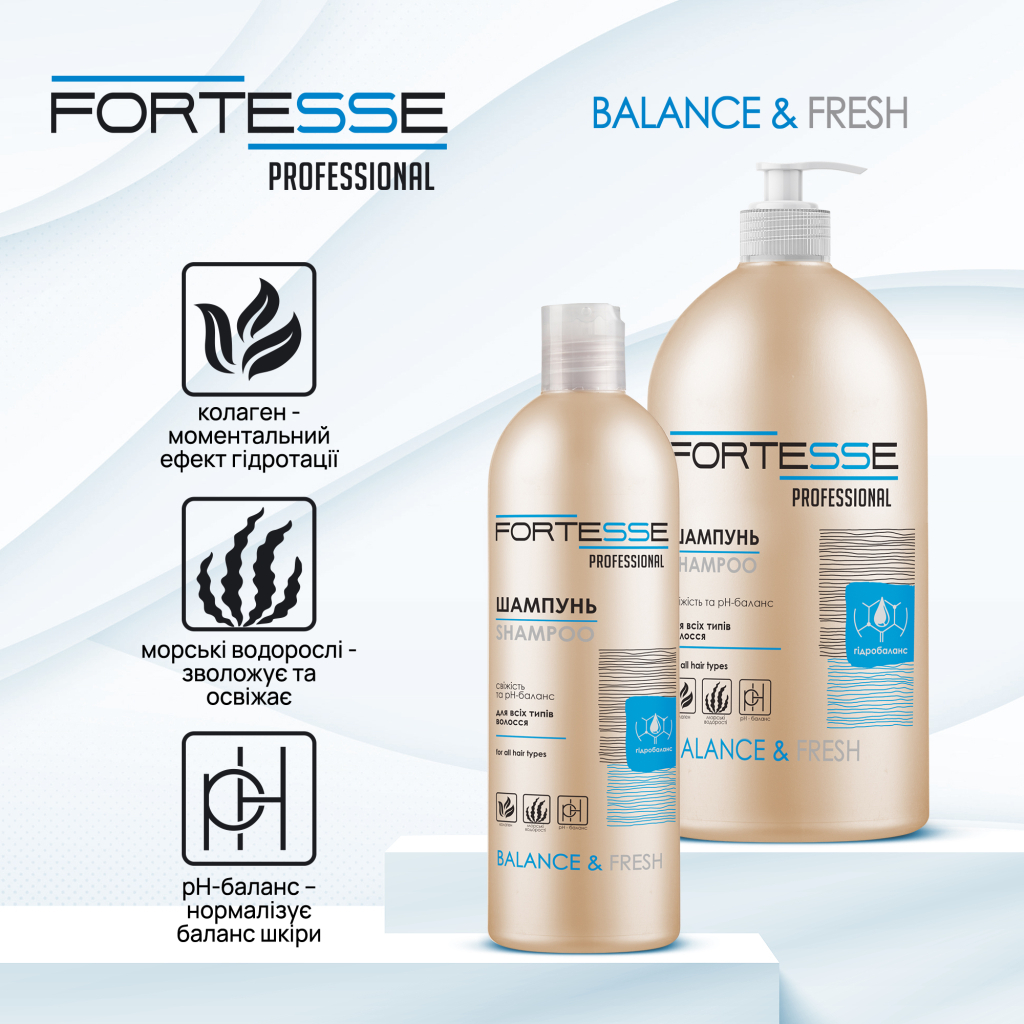 Шампунь Fortesse Professional Balance & Fresh 400 мл (4820000307383) - зображення 2