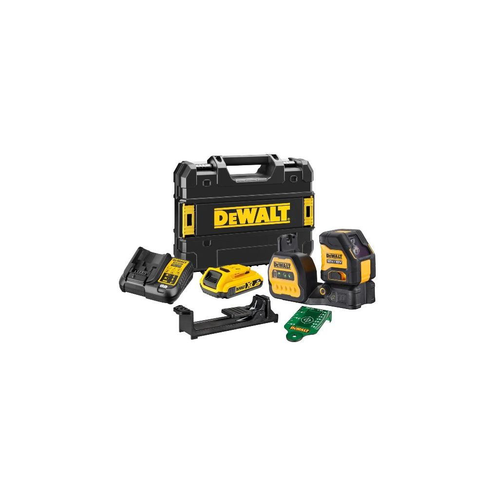 Лазерний нівелір DeWALT 10.8/12/18В XR Li-Ion, зелений промінь, 2Ah, кейс TSTAK (DCE088D1G18) - зображення 5