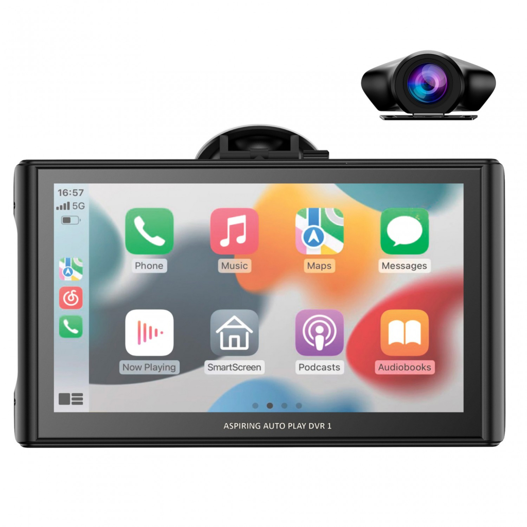 Автомобільний монітор Aspiring Auto Play DVR 1, Magnet, CarPlay, Android auto - зображення 1