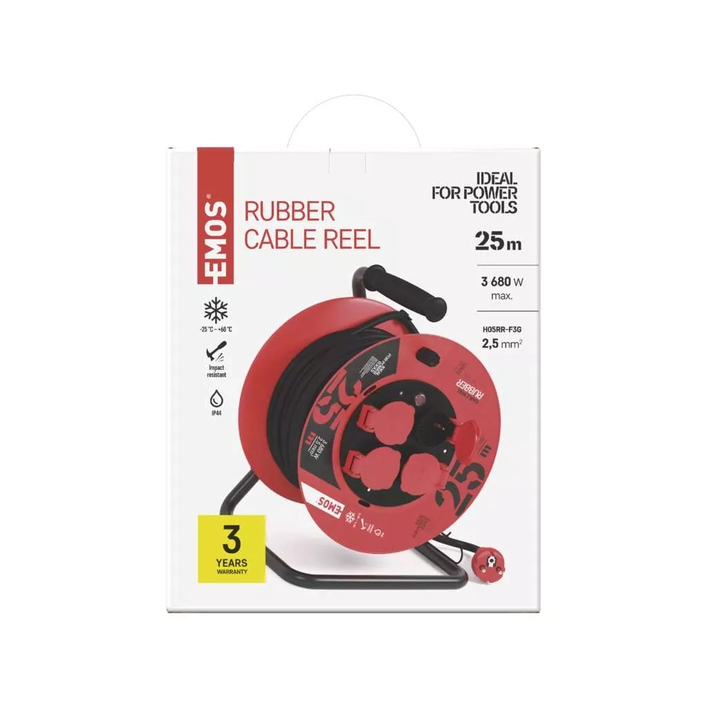 Мережевий подовжувач EMOS P19625, 25m, 2.5mm2 (P19625) - зображення 7