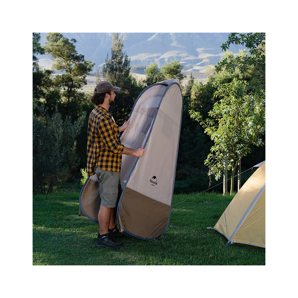 Намет Naturehike NH17Z002-P Душ/Туалет Коричневий (6927595795934) - зображення 9