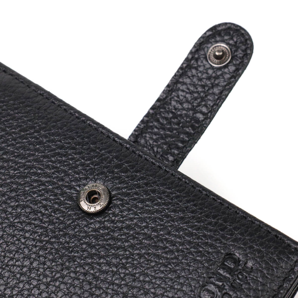 Портмоне Bond Accessories З натуральної зернистої шкіри Чорне (22055) - изображение 5