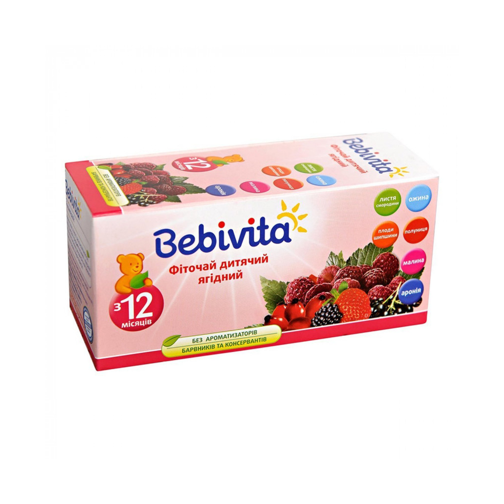 Дитячий чай Bebivita ягідний, 30 г (4820025490763) - изображение 1