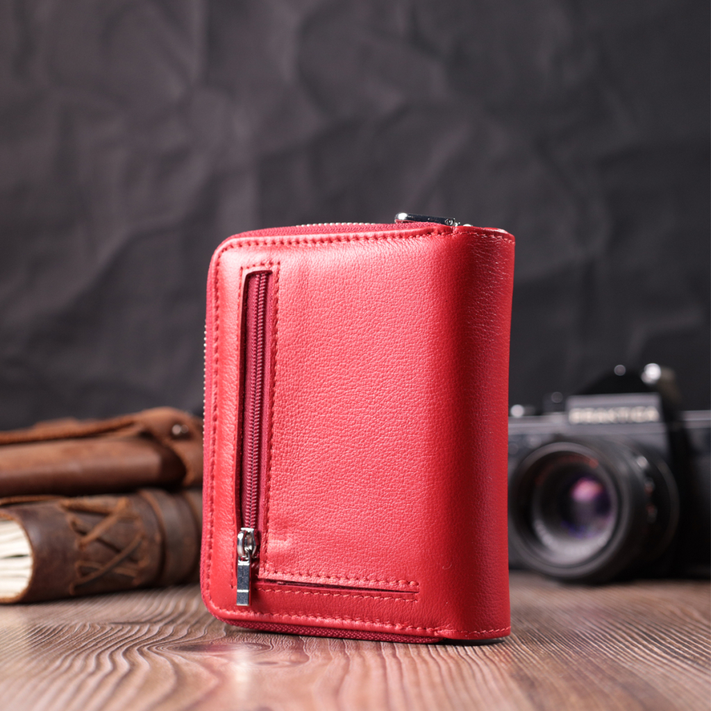 Гаманець ST Leather З натуральної шкіри Червоний (22552) - зображення 9