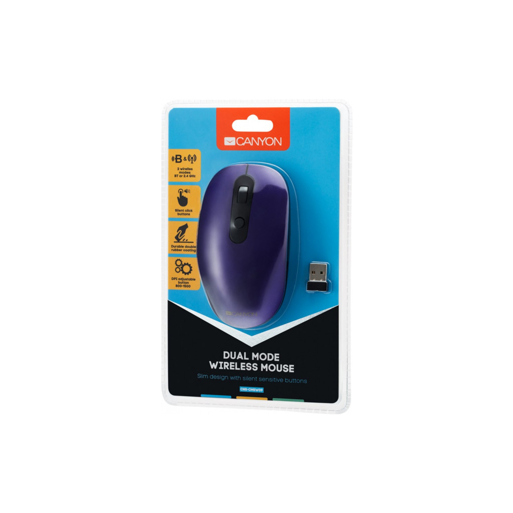 Мишка Canyon CNS-CMSW09V Wireless Violet (CNS-CMSW09V) - зображення 5