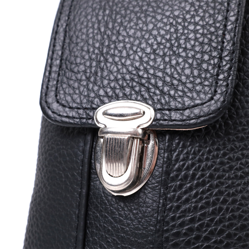 Сумка Vintage На пояс з натуральної шкіри Чорна (22736) - зображення 5