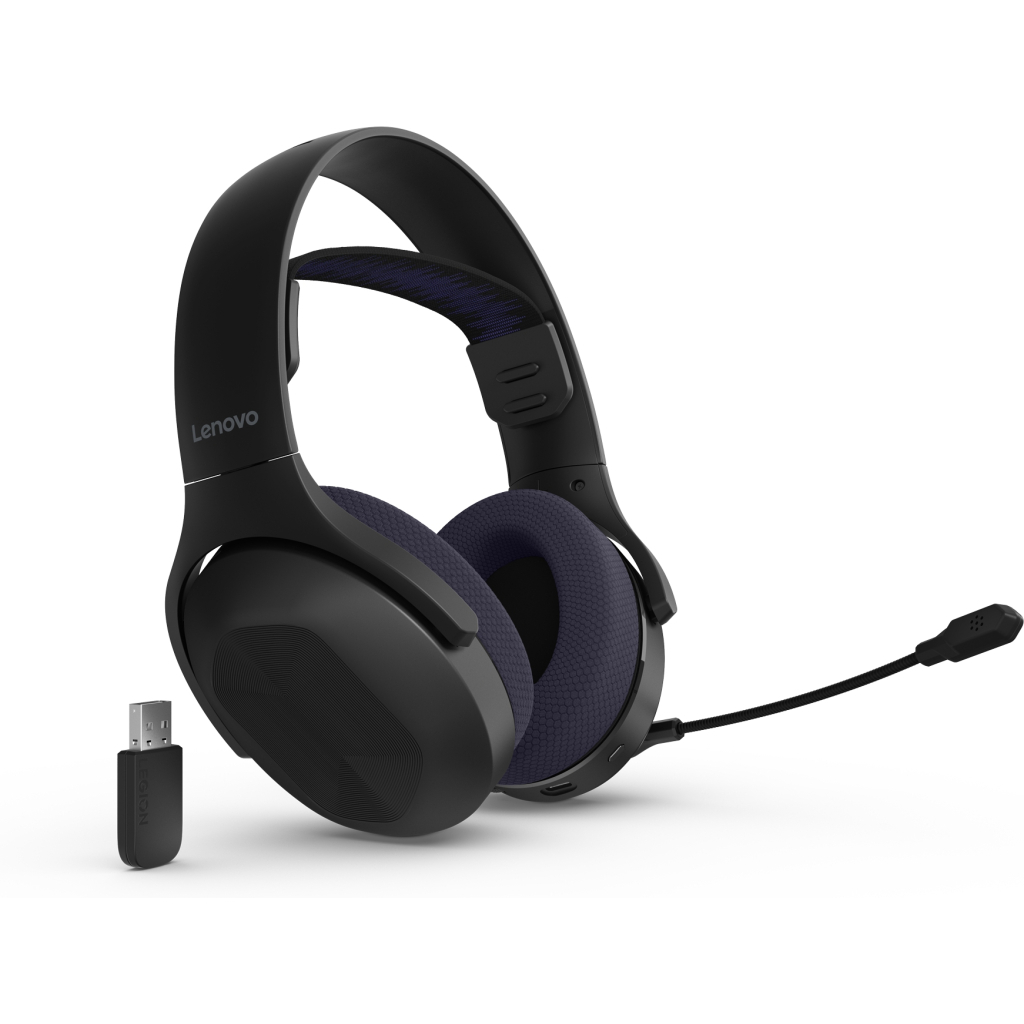 Навушники Lenovo Legion H410 Wireless Gaming Headset Black (GXD1R34013) - зображення 6