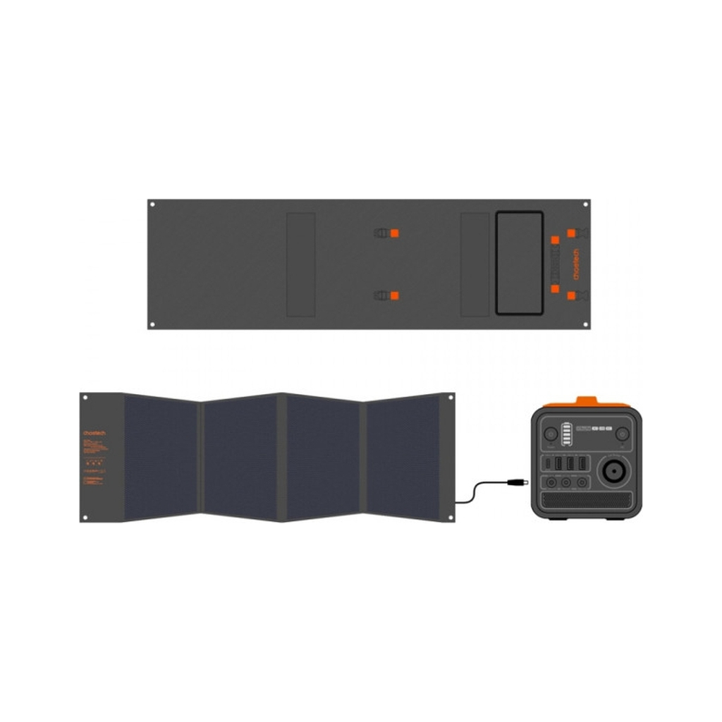 Портативна сонячна панель Choetech SC008-V2-BK 120W (SC008-V2-BK) - изображение 3