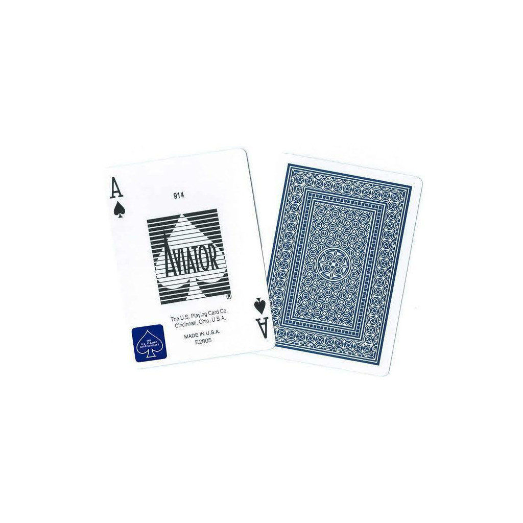 Гральні карти Bicycle Aviator Standard Index (red, blue) (AIRB) - зображення 9