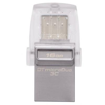USB флеш накопичувач Kingston 16GB DataTraveler microDuo 3C USB 3.1 (DTDUO3C/16GB) - зображення 1