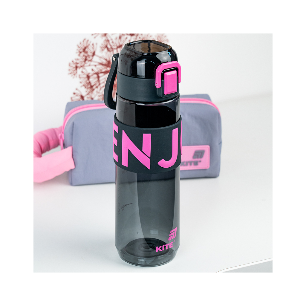 Пляшка для води Kite 680 мл чорно-рожева (K25-1233-3) - зображення 7
